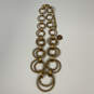 Designer J. Crew Gold-Tone Multiple Ring Lobster Clasp Link Chain Necklace image number 3
