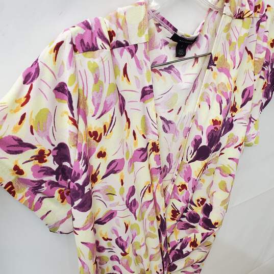 Women's Halogen Purple Petal Breeze Wrap Dress Size L image number 2