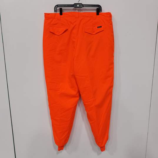 Woolrich Men's Thinsulate Insulated Orange Hunting Pants Size XL image number 2