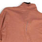 Womens Orange Mock Neck Quarter Zip Activewear Pullover T-Shirt Size XS image number 4