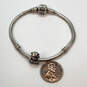 Designer Pandora S925 ALE Sterling Silver Chain Teddy Bear Charm Bracelet image number 2