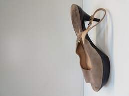 Giorgio Armani Taupe Suede Slingback Platform Heel Size 41 EU / 10.5 US - Authenticated alternative image