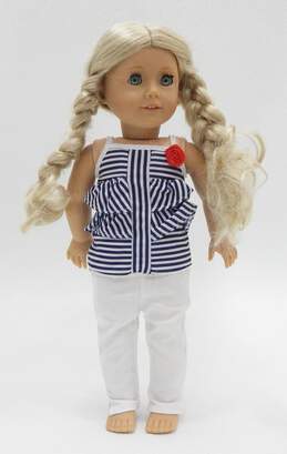 American Girl Doll Blonde Hair Blue Eyes With Outfit alternative image