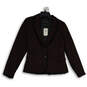 NWT Womens Purple Black Notch Lapel Long Sleeve Two Button Blazer Size 8 image number 1