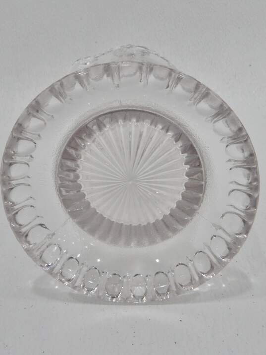 Vintage 10 Inch Floral Crystal Glass Pitcher image number 4