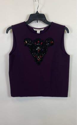 Diane Von Furstenberg Purple Sleeveless Blouse - Size 4