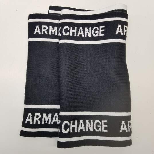 Armani Exchange Reversible Black & White Scarf image number 3