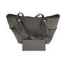 Jet Set East West Zip Tote - Pearl Grey / Silver Studded image number 2