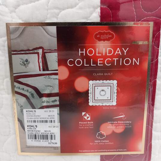 St. Nicholas Square - Holiday Collection 'Clara Quilt' King/Cal King New With Tag image number 2