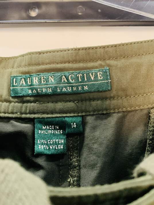 Women's Green Lauren Active Pants Size: 14 image number 2