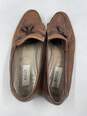 Authentic Bally Fringe Brown Loafers M 10M image number 6