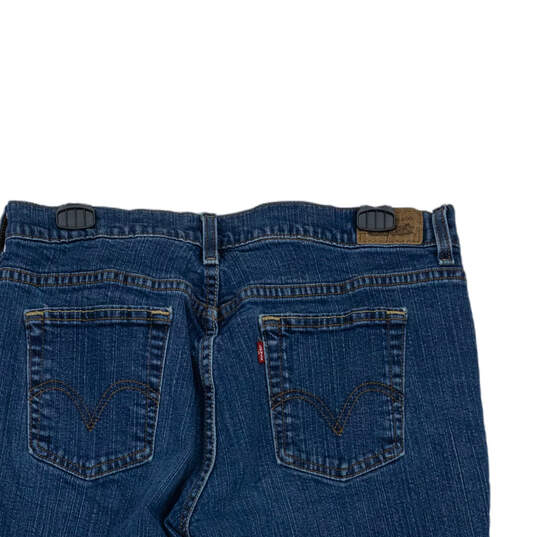 Womens 305 Blue Denim Medium Wash Mid Rise Straight Jeans Size 12M image number 4