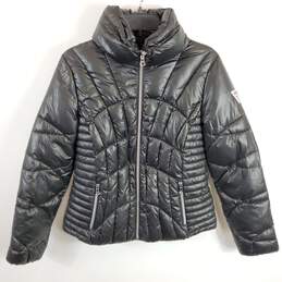 Guess Women Black Quilted Puffer Jacket M