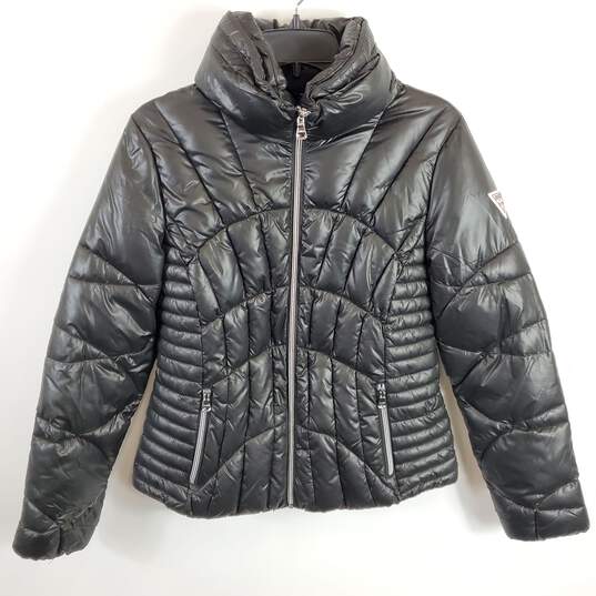 Guess Women Black Quilted Puffer Jacket M image number 1