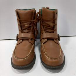 Polo Ralph Lauren Boys Ranger II Leather Boots Size 6.5