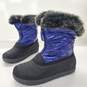 Kamik Kids' Shiny Blue Faux Fur Lined Snow Boots Girl's Size 5 image number 1