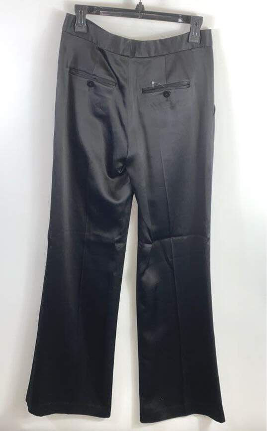 Theory Women Black Silk Trouser Pants Sz 4 image number 2