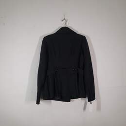 Womens Double Breasted Collared Long Sleeve Pea Coat Size Large alternative image