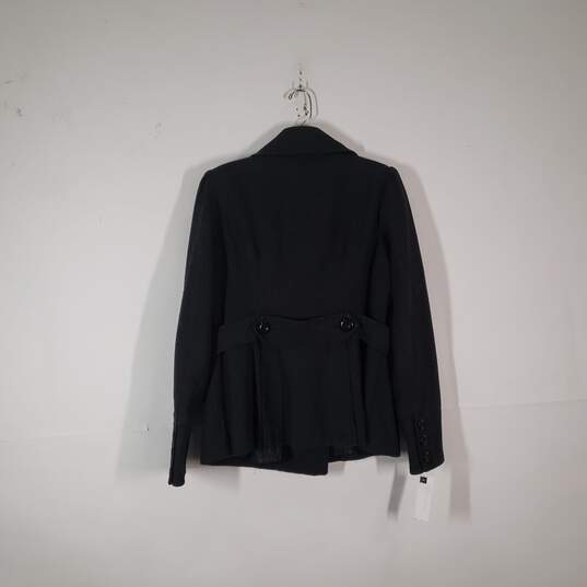 Womens Double Breasted Collared Long Sleeve Pea Coat Size Large image number 2