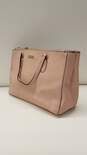 Kate Spade Leighann Laurel Way Pink Crossgrain Leather Double Zip Large Shoulder Tote Bag image number 7