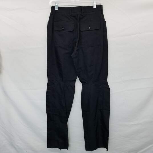 Dolce & Gabbana Black Silk Blend Pant Wm Size 42 AUTHENTICATED image number 2