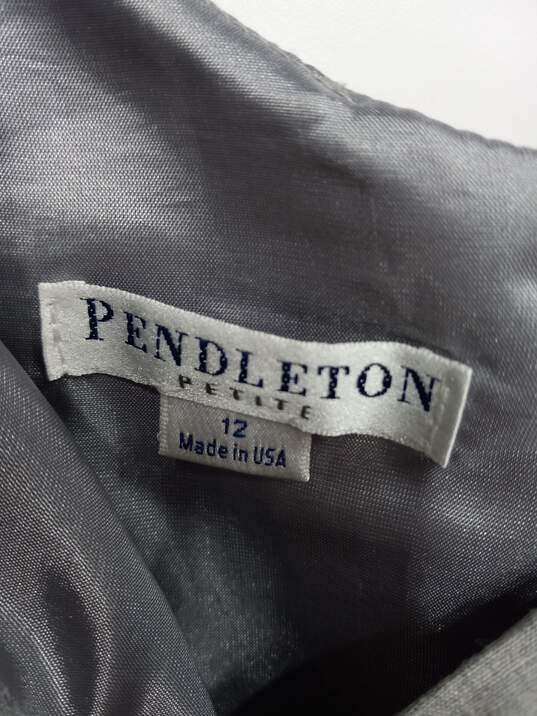 Women’s Pendleton Gathered Front Sleeveless Wool Dress Sz 12 image number 3