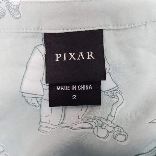 Pixar Up Green Button Down Blouse image number 3