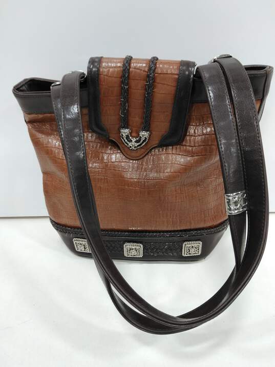Unbranded Women's Brown Leather Tote Purse image number 1