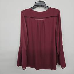 Red Sheer Long Sleeve Shirt alternative image