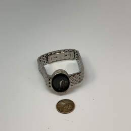 Designer Bulova Silver-Tone Stainless Steel Oval Dial Analog Wristwatch alternative image
