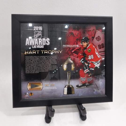 Chicago Blackhawks Limited Edition 20 of 208 Piece Of Game Used Puck Framed 2016 NHL Awards Patrick Kane image number 1