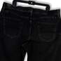 Mens Black Denim Dark Wash Stretch Pockets Straight Leg Jeans Size W42xL32 image number 4