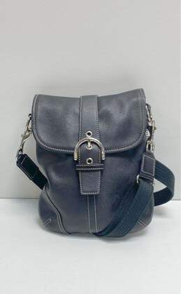 COACH Black Leather Crossbody Bag