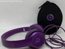 Beats By Dr. Dre Purple Built-In Microphone Ear-Cup Over The Ear Headphones