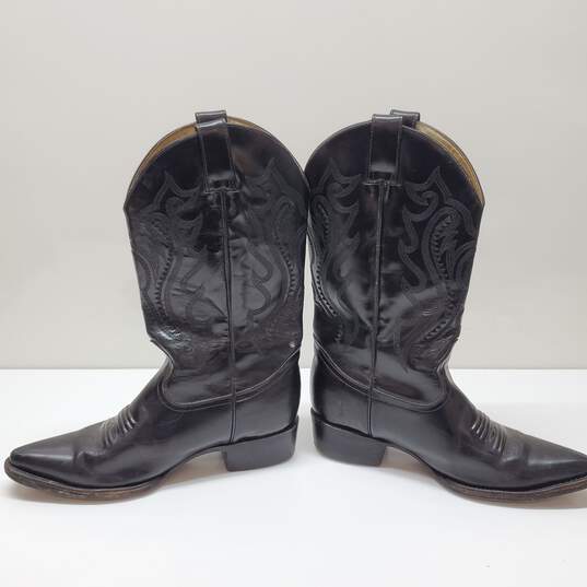 Men's Jhon Davis Cowboy Western Black Boots Approx. Size 8.5 image number 3