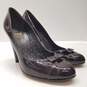 Moschino Cheap & Chic Bow Pump Women's Sz 7 Patent Chocolate image number 3
