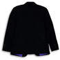Mens Black Long Sleeve Flap Pockets Notch Lapel Two Button Blazer Size 40R image number 2