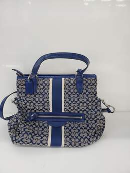 Coach royal blue purse. Can be worn crossbody or carry as a handbag USed alternative image