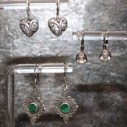 3 Pairs of Spirited Sterling Silver Earrings 9.1g
