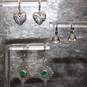 3 Pairs of Spirited Sterling Silver Earrings 9.1g image number 1