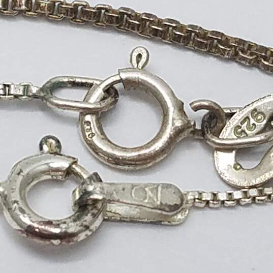 925 Silver Assorted Gemstone Inlay FW Pearl Var. Design Pndt. Necklace BD. 17.8g image number 7