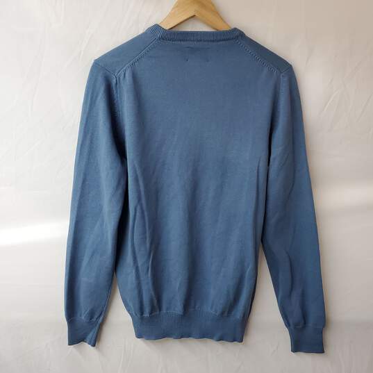 Ben Sherman Niagara Blue Waffle Knit Sweater Size Men's Small NWT image number 2