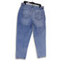 Womens Blue Denim Medium Wash Pockets Comfort Straight Leg Jeans Size 14 image number 2