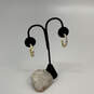 Designer Joan Rivers Gold-Tone Crystal Rhinestone Fashionable Hoop Earrings image number 1
