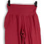 Womens Pink Elastic Waist Slash Pocket Tapered Leg Jogger Pants Size XS image number 3