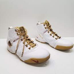 Nike Lebron 5 White, Crimson Metallic Gold Sneakers 317253-171 Size 15 alternative image