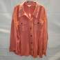 Oddi Button Front Knit Shacket Washed Orange NWT Size 3XL image number 1