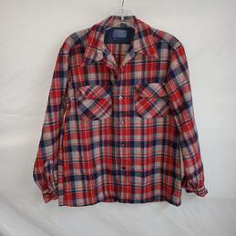 Pendleton Woolen Mills Wool Full Button Up Flannel Shirt Size M