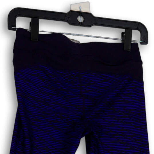 Womens Blue Elastic Waist Pull-On Activewear Capri Leggings Size Small image number 4