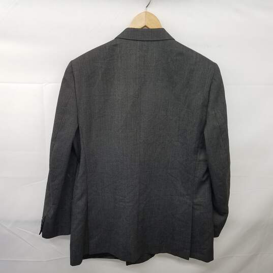 Burberrys' Vintage Dark Gray Pure Wool Men's Blazer image number 2